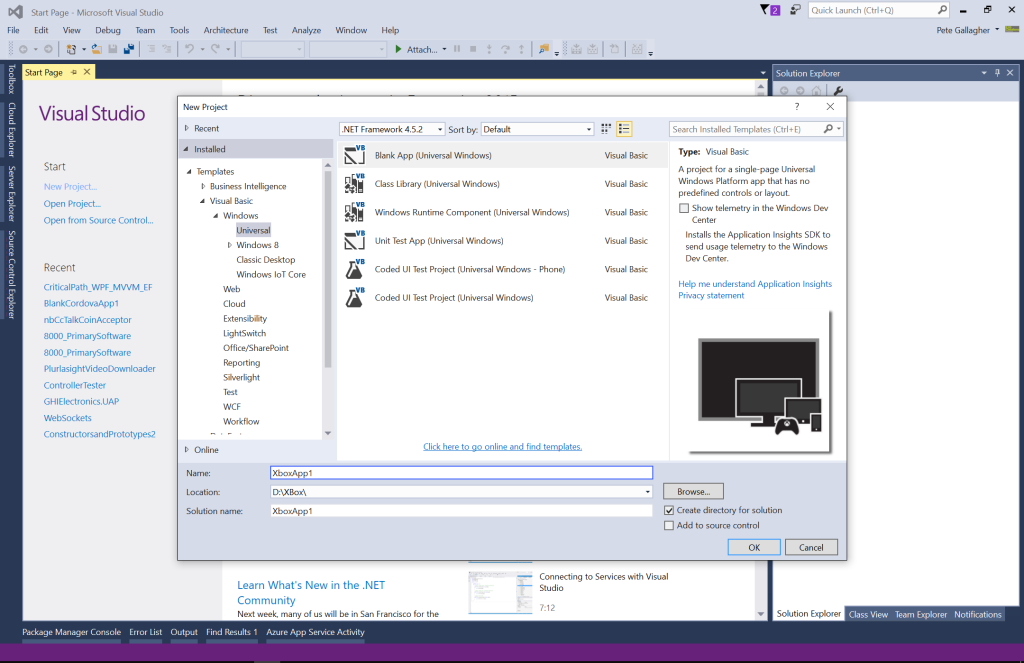 Create and Deploy a UWP app to the Xbox One – PJG Creations